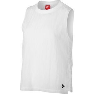 NEW Womens XL NIKE Tech Hypermesh T-Shirt White Sleeveless Crew Neck 846447-100